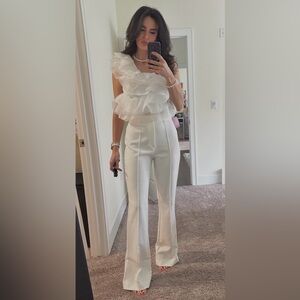 Elegant White Wide Leg Pants